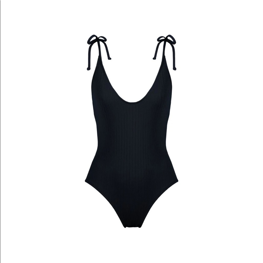 Static Ribbed One Piece Swimsuit - Picture 3 of 6